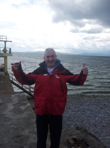 Blackrock Finish, Clare Hills across the Galway Bay